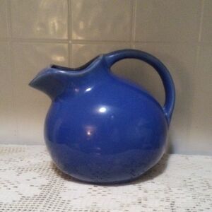 Vintage Cobalt Blue Pitcher - USA
